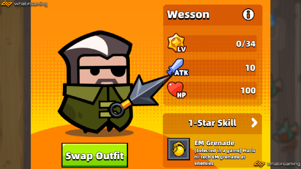 Wesson description in Survivor.io