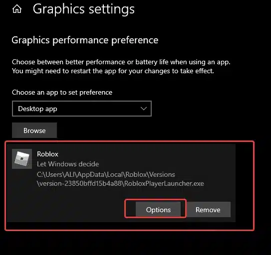 Graphics Settings in Windows 4