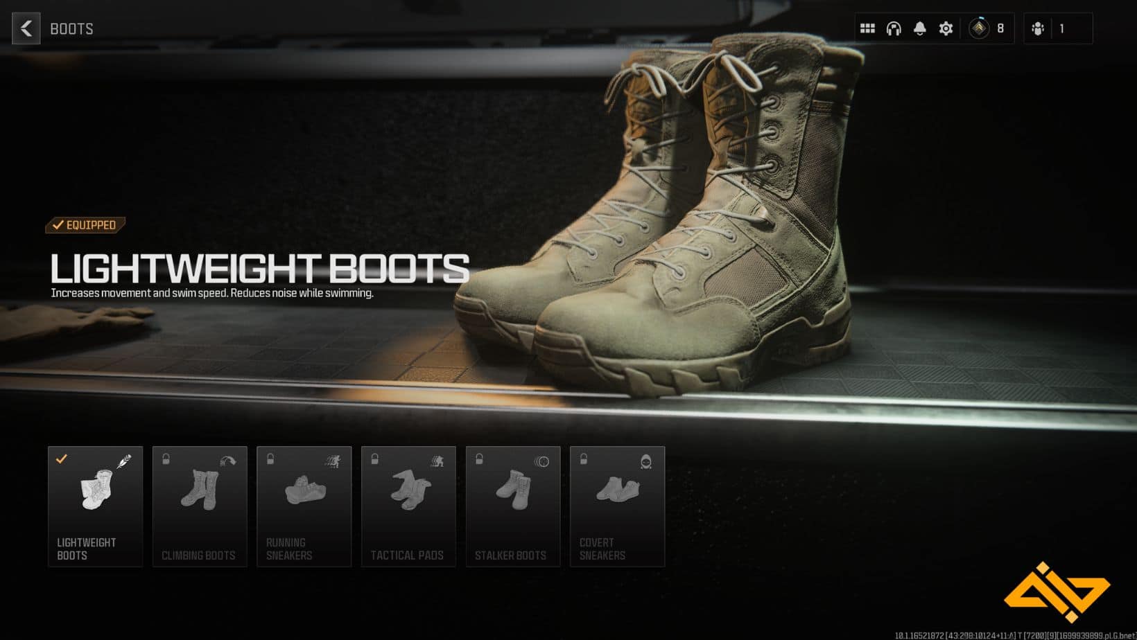 As the name suggests, these boots are lightweight and allow you to quickly move around the map.