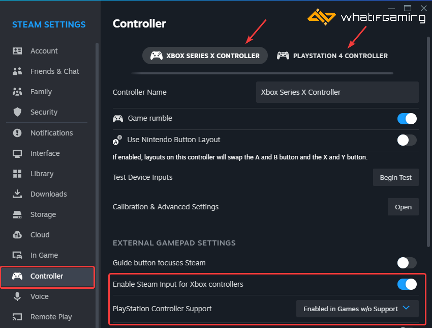 Connected Controllers in Updated Steam Client