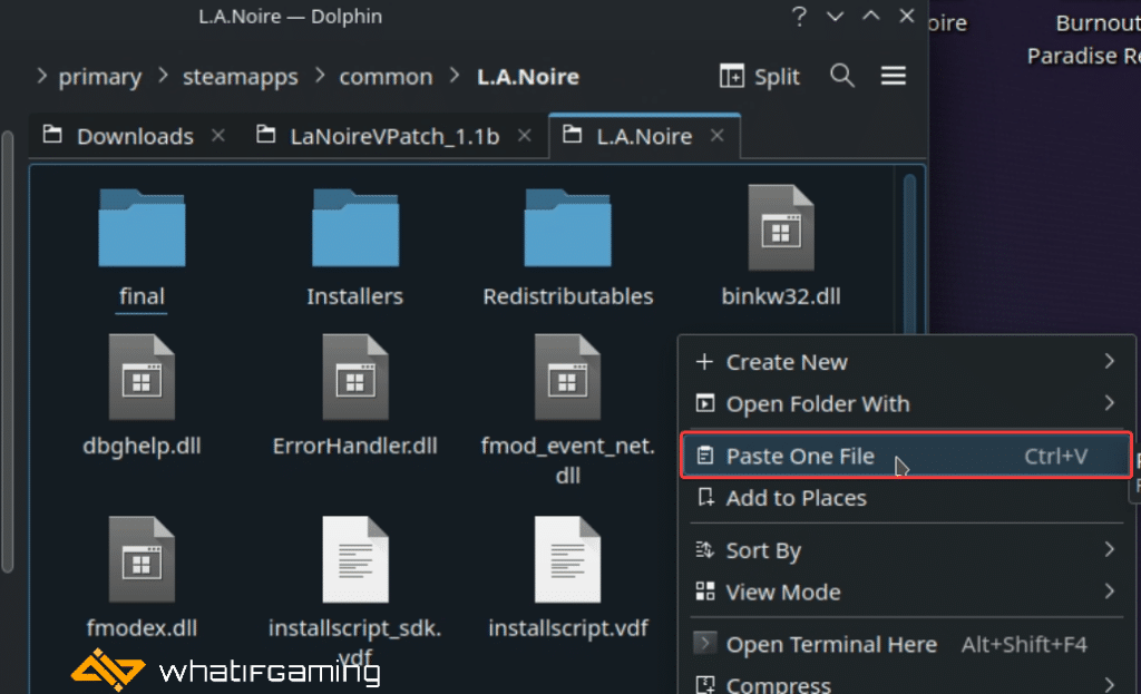 Paste One File
