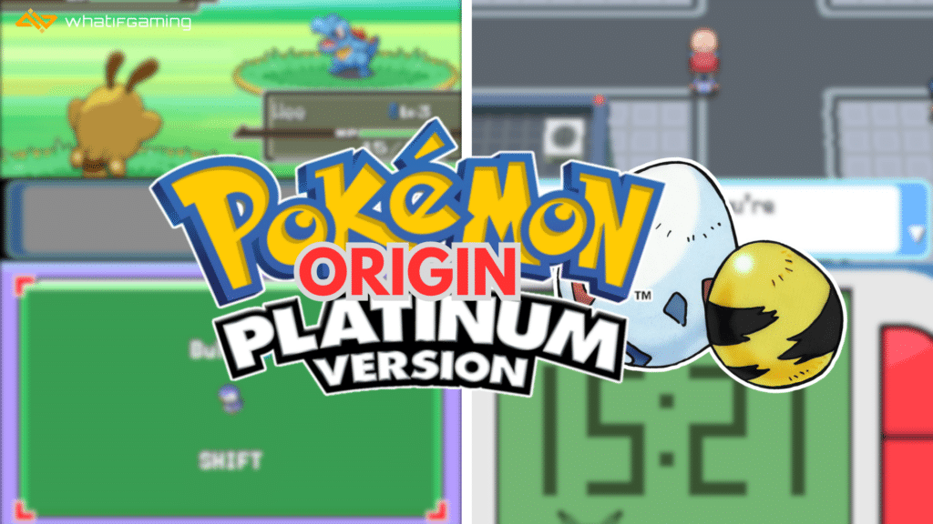 Collaged images of Pokemon Origin Platinum.