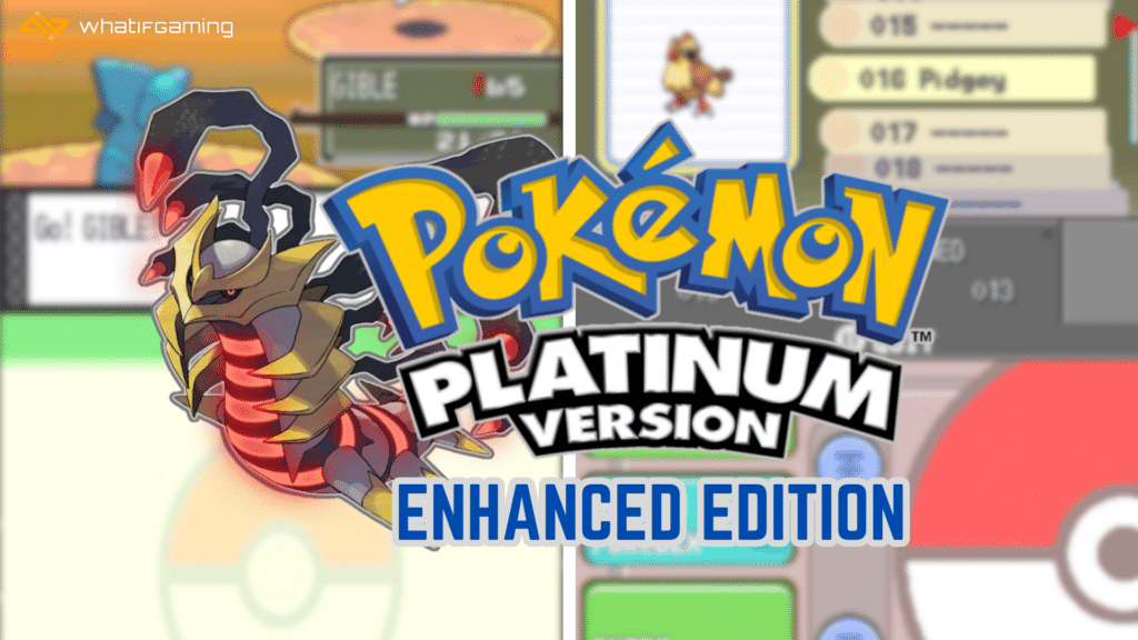 Collaged images of Pokemon Platinum: Enhanced Edition.