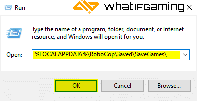 RoboCop Save location in Windows Run