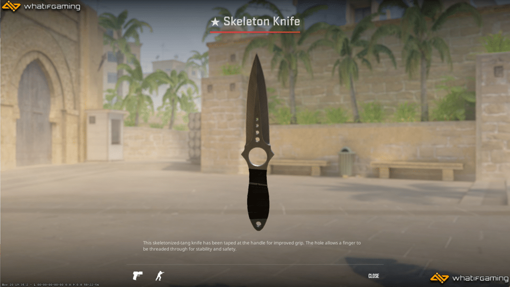 A photo of the Skeleton Knife in CS2