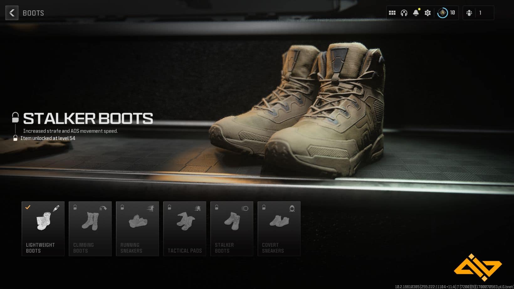The Stalker Boots allow you to have an increased strafe and ADS movement speed.