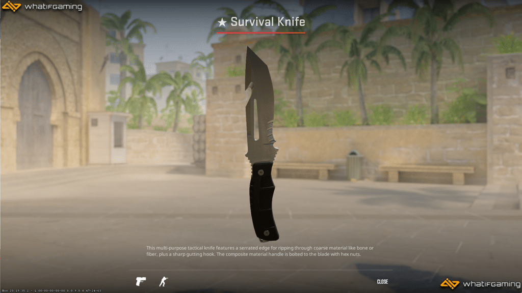 A photo of the Survival Knife in CS2
