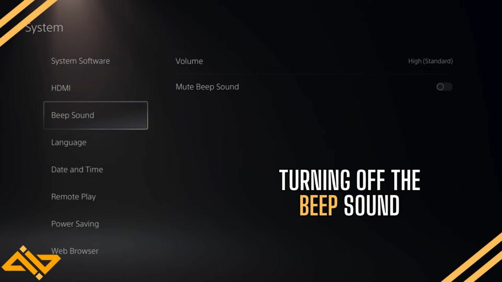 PS5 Beep Sound Turn OFF