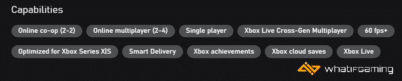 No Cross-Platform Multiplayer Tag - Xbox Store