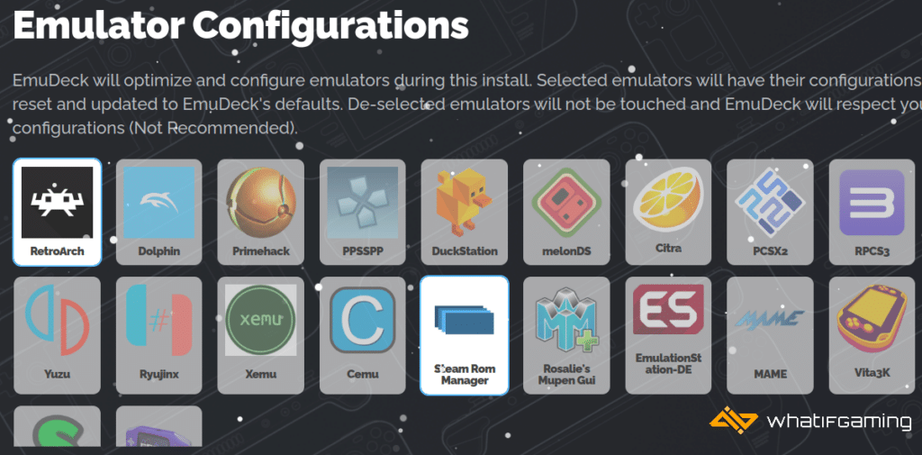 Emulator Configurations