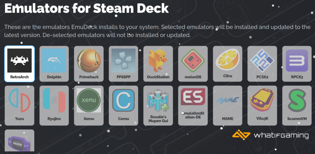 Emulators for Steam Deck