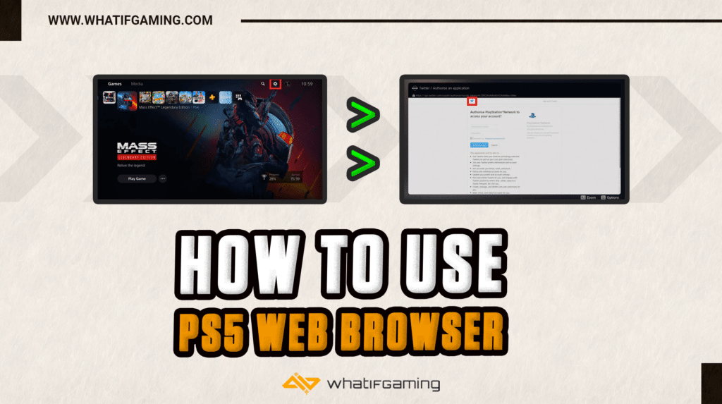How to use PS5 web browser