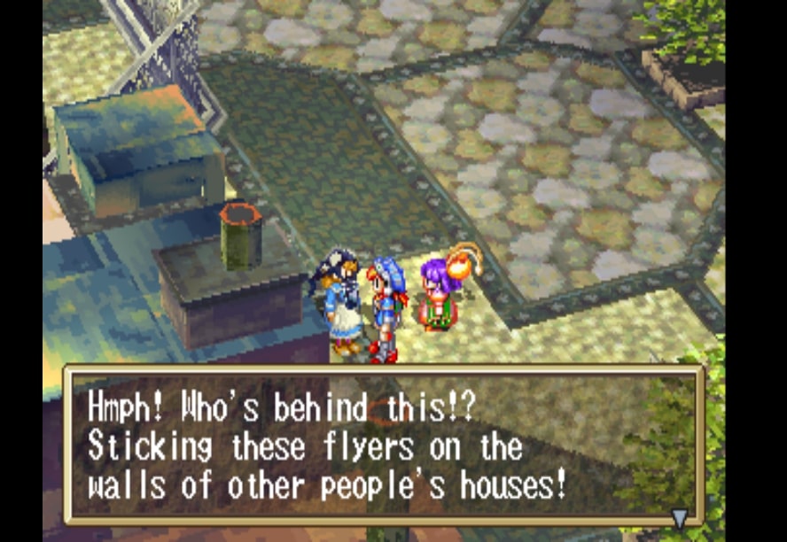 Grandia is a fun RPG title, as shown by this image.