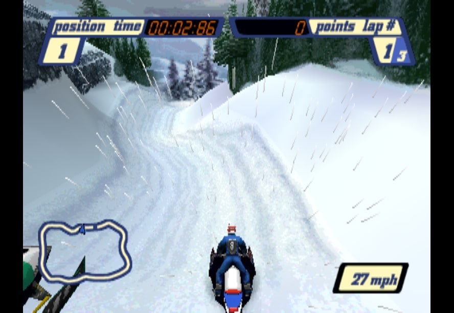 Why not race with snomowbiles? Sled Storm gives us a new fun way to race.