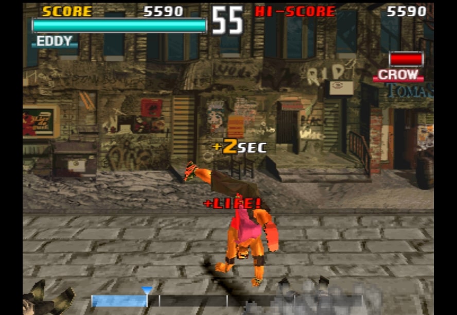 Eddy Gordo in Tekken 3, in the Tekken Force mode.