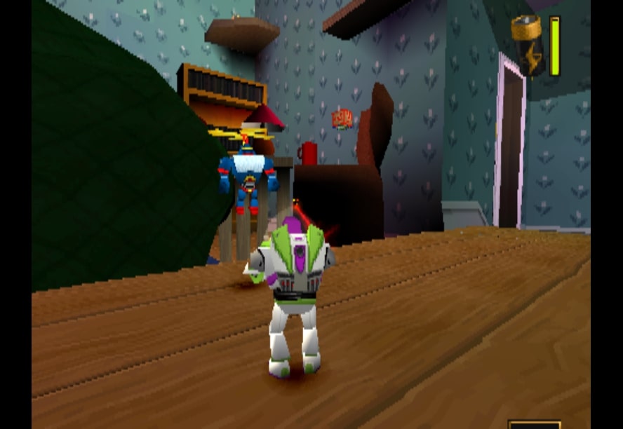 Buzz Lightyear in Toy Story 2: Buzz Lightyear to the Rescue.
