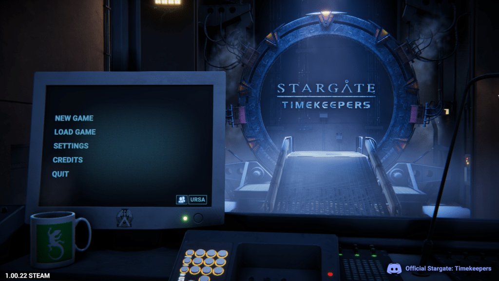 Stargate: Timekeepers main menu