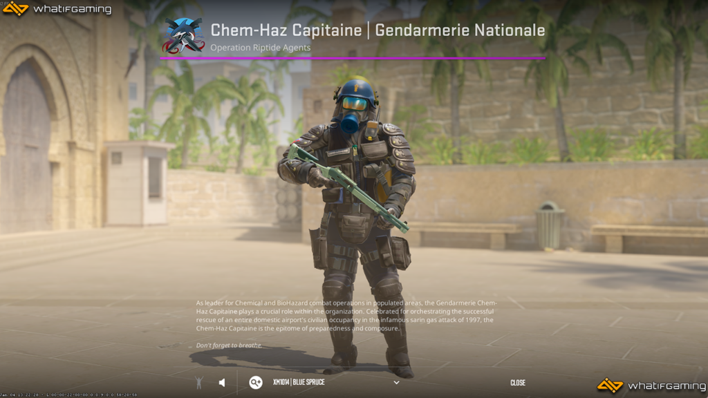 Inspecting Chem-Haz Capitaine Agent in CS2.