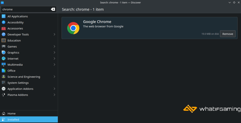 Google Chrome in Discover