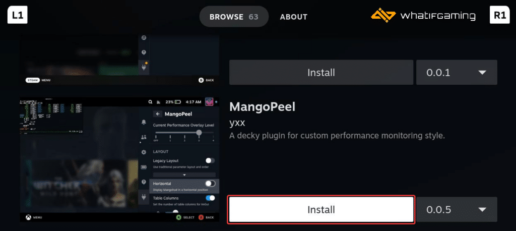 Install MangoPeel