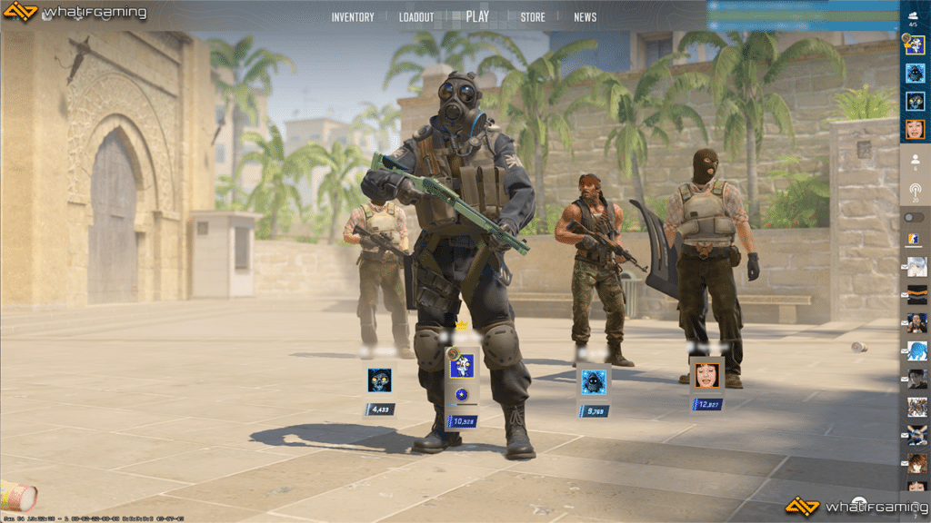 Waiting in a lobby with friends.