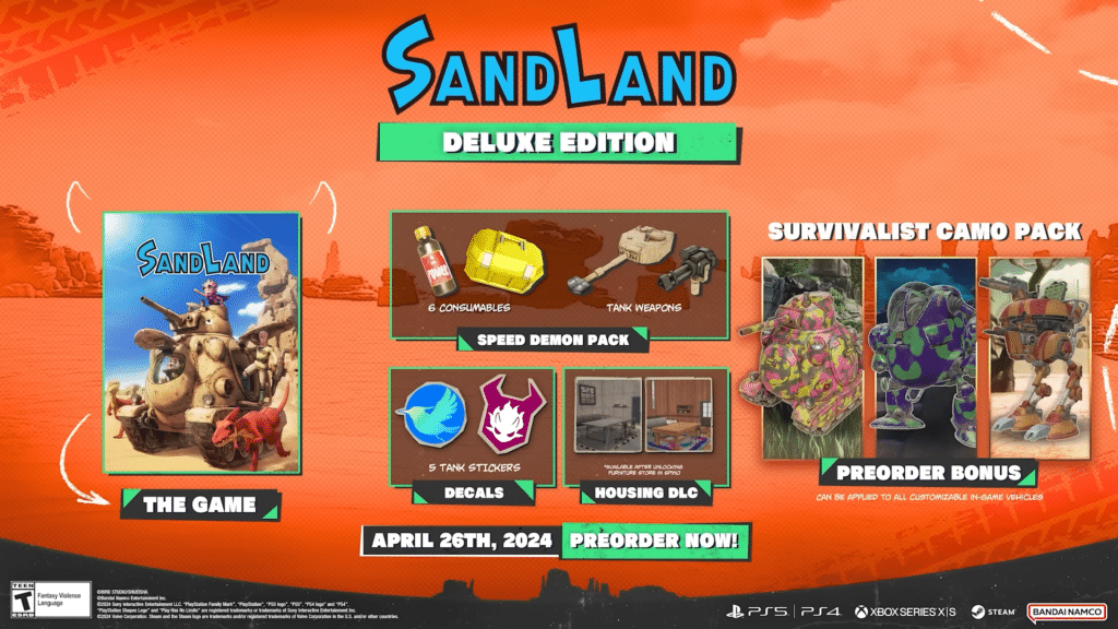 Объявлен бонусный контент за предзаказ SAND LAND для ПК и консолей