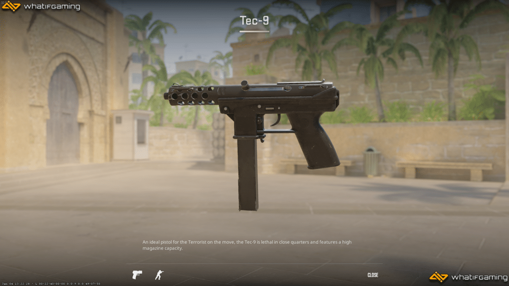 Inspecting the Tec-9.