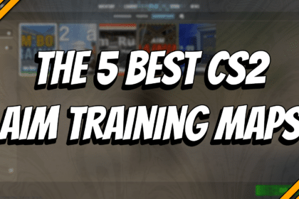 The 5 best CS2 aim training maps title card.